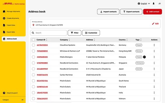 UI Address Book